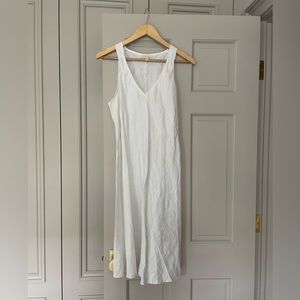 Eileen fisher white linen dress